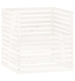 Composteur Blanc 100x100x102 cm Bois massif de pin