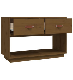 Meuble TV Marron miel 90x40x60 cm Bois de pin massif