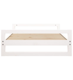 Lit pour chien Blanc 105,5x75,5x28 cm Bois de pin solide