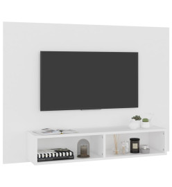 Meuble TV mural Blanc 120x23,5x90 cm Aggloméré