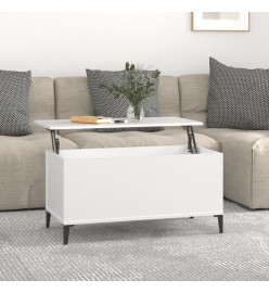 Table basse Blanc 90x44,5x45 cm Bois d'ingénierie
