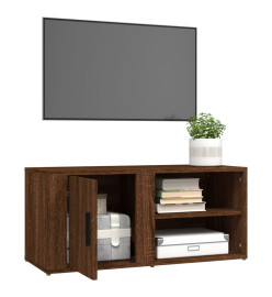 Meuble TV Chêne marron 80x31,5x36 cm Bois d'ingénierie