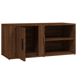 Meuble TV Chêne marron 80x31,5x36 cm Bois d'ingénierie