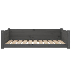 Lit pour chien Gris 95,5x65,5x28 cm Bois de pin solide