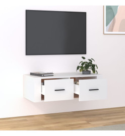 Meuble TV suspendu Blanc 80x36x25 cm Bois d'ingénierie