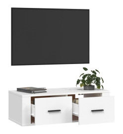 Meuble TV suspendu Blanc 80x36x25 cm Bois d'ingénierie