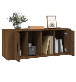 Meuble TV Chêne marron 100x35x40 cm Bois d'ingénierie