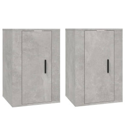 Meubles TV muraux 2 pcs Gris béton 40x34,5x60 cm