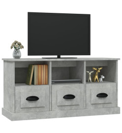 Meuble TV gris béton 100x35x50 cm bois d'ingénierie