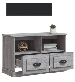 Meuble TV sonoma gris 80x35x50 cm bois d'ingénierie