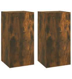 Meubles TV 2 pcs Chêne fumé 30,5x30x60 cm Bois d'ingénierie