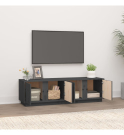 Meuble TV Gris 140x40x40 cm Bois de pin massif