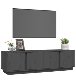 Meuble TV Gris 140x40x40 cm Bois de pin massif