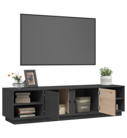 Meuble TV Gris 156x40x40 cm Bois de pin massif