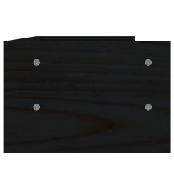 Support de moniteur Noir 50x24x16 cm Bois de pin solide