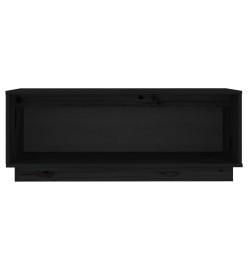 Meuble TV Noir 90x35x35 cm Bois de pin massif