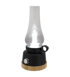 Eurotrail Lampe de camping à LED Wind bambou noir