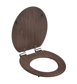 SCHÜTTE Siège de toilette fermeture en douceur DARK WOOD MDF