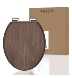 SCHÜTTE Siège de toilette fermeture en douceur DARK WOOD MDF