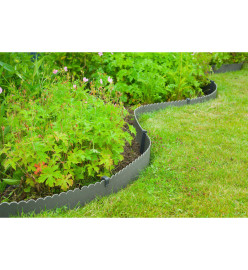 Nature Bordure de jardin décorative 0,13x12 m 3 mm gris