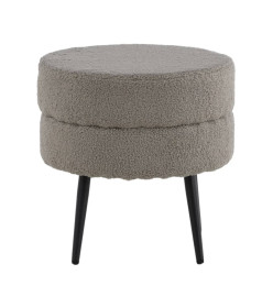 Venture Home Pouf Pot 40x40x40 cm Teddy Noir et gris