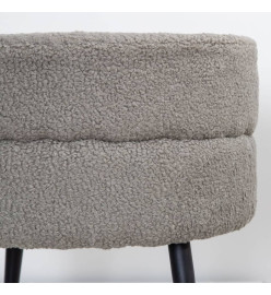 Venture Home Pouf Pot 40x40x40 cm Teddy Noir et gris