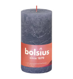 Bolsius Bougies pilier rustiques Shine 4 pcs 130x68 mm Bleu crépuscule