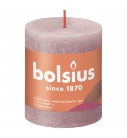 Bolsius Bougies pilier rustiques Shine 4 pcs 80x68 mm Rose cendre