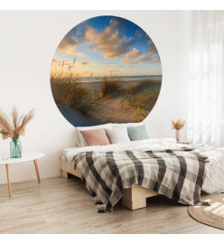 WallArt Papier peint cercle Beachlife 142,5 cm