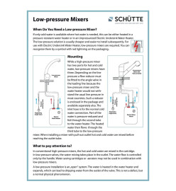 SCHÜTTE Mitigeur d'évier TASSONI à basse pression chrome