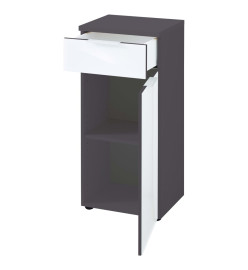 Germania Armoire de sol de salle de bain GW-Pescara Blanc et graphite