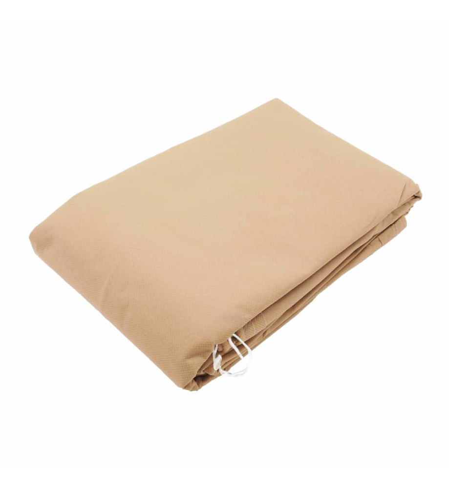 Nature Couverture d'hiver avec fermeture éclair 70 g/m² Beige 2x2,5 m