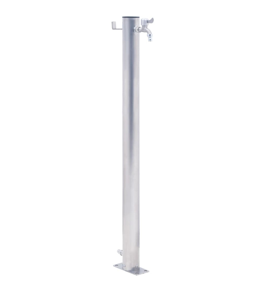 Colonne à eau de jardin 80 cm acier inoxydable rond