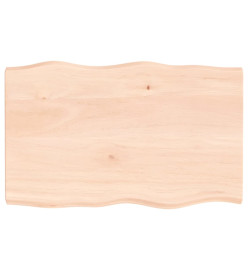 Dessus de table bois chêne massif non traité bordure assortie