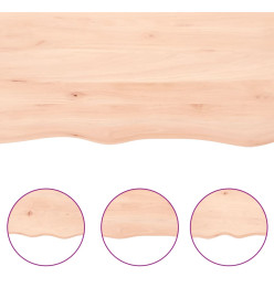 Dessus de table bois chêne massif non traité bordure assortie