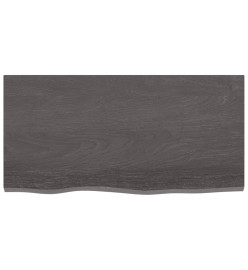 Étagère murale gris foncé 80x40x2 cm bois chêne massif traité