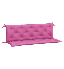 Coussins de banc de jardin lot de 2 rose 150x50x7 cm tissu