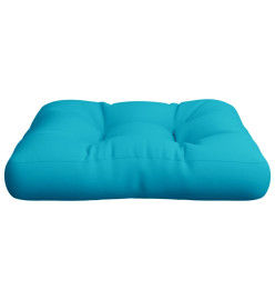 Coussin de palette turquoise 60x60x12 cm tissu