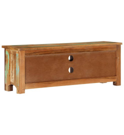 Meuble TV 110x30x40 cm bois massif de récupération