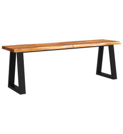 Banc avec bord vivant 140 cm bois d'acacia massif