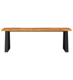 Banc avec bord vivant 140 cm bois d'acacia massif