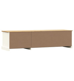 Meuble TV VIGO blanc 156x40x40 cm bois massif de pin