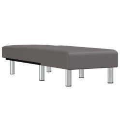 Chaise longue gris similicuir