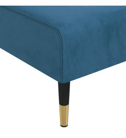 Chaise longue bleu velours