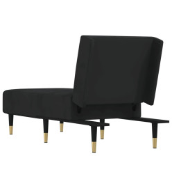 Chaise longue noir velours