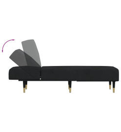 Chaise longue noir velours