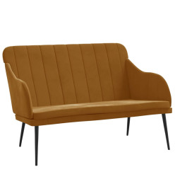 Banc Marron 110x76x80 cm Velours