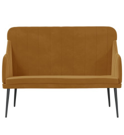 Banc Marron 110x76x80 cm Velours