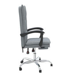 Fauteuil inclinable de bureau Gris clair Tissu