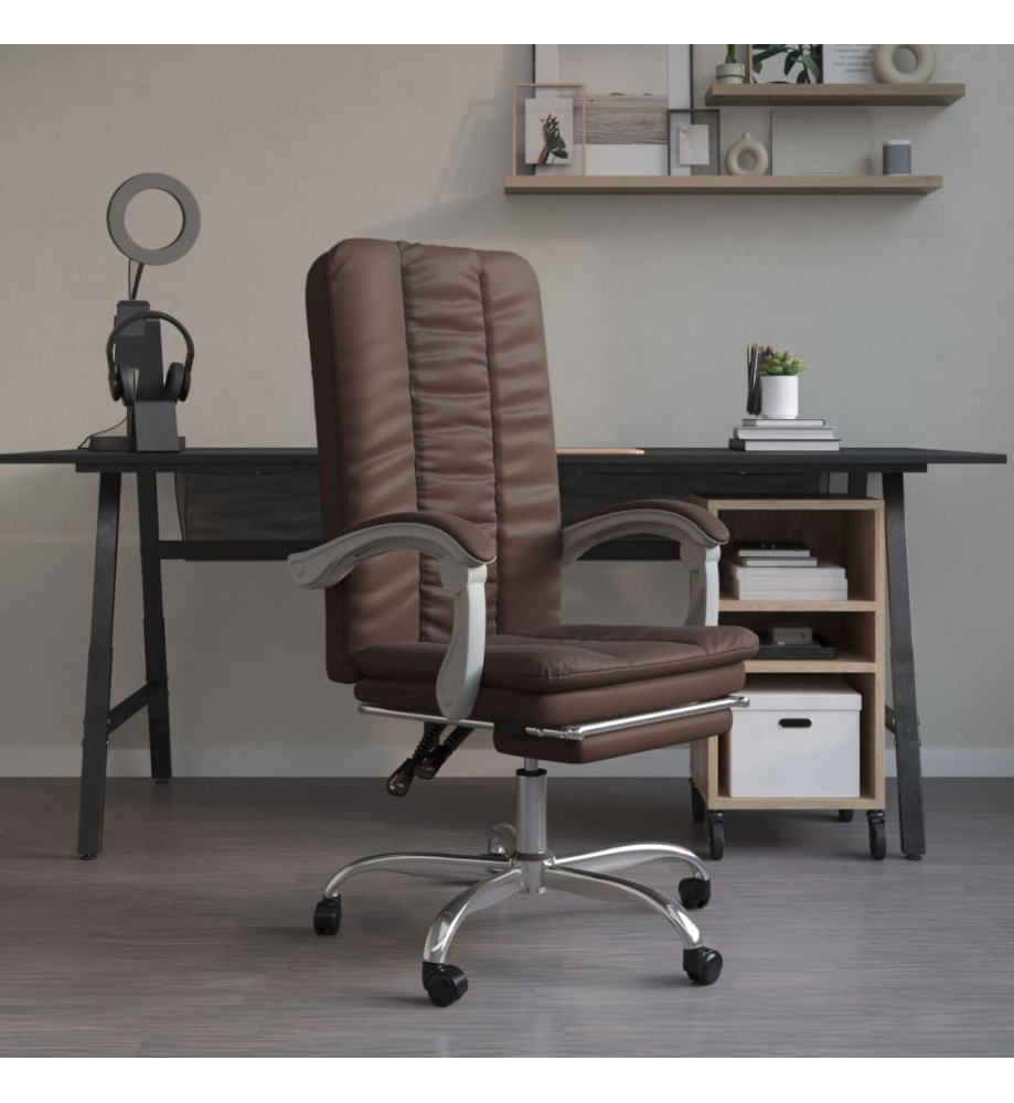 Fauteuil inclinable de bureau Marron Similicuir